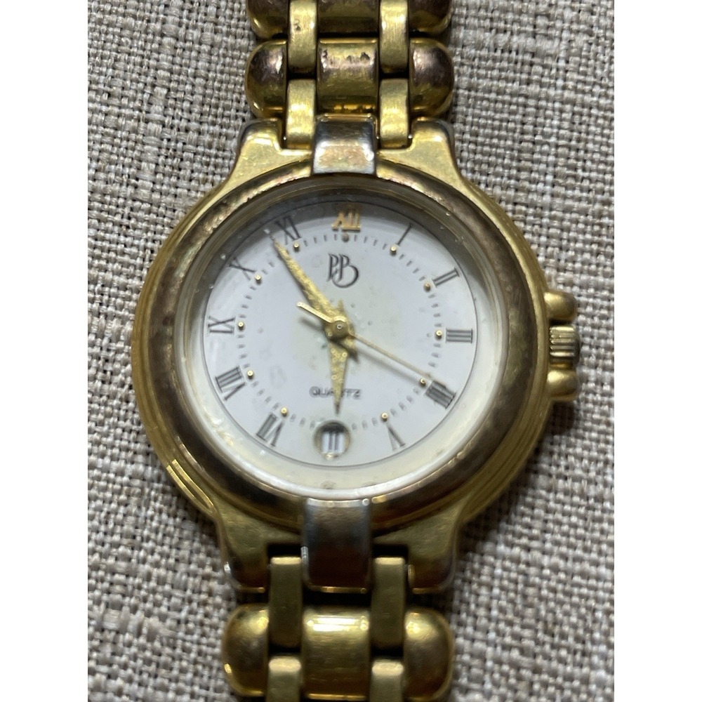 Pierre Bonnet PB Quartz Two-Tone Watch – For Parts/Repair (Missing Back)